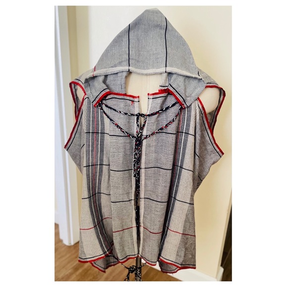Irene Peukes Jackets & Blazers - Irene Peukes hand woven cotton vest poncho.